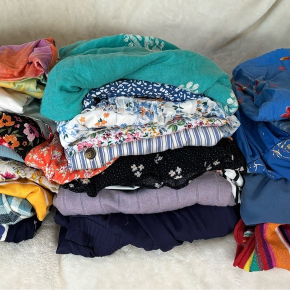 Various Dresses & Skirts - Colorful Patterned Clothing Bundle